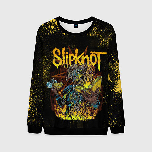 Мужской свитшот Slipknot Yellow Monster / 3D-Черный – фото 1