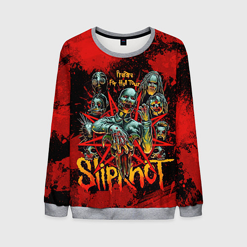 Мужской свитшот Slipknot red satan / 3D-Меланж – фото 1