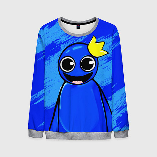 Мужской свитшот Радужные друзья: веселый Синий / 3D-Меланж – фото 1