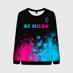 Мужской свитшот AC Milan - neon gradient: символ сверху