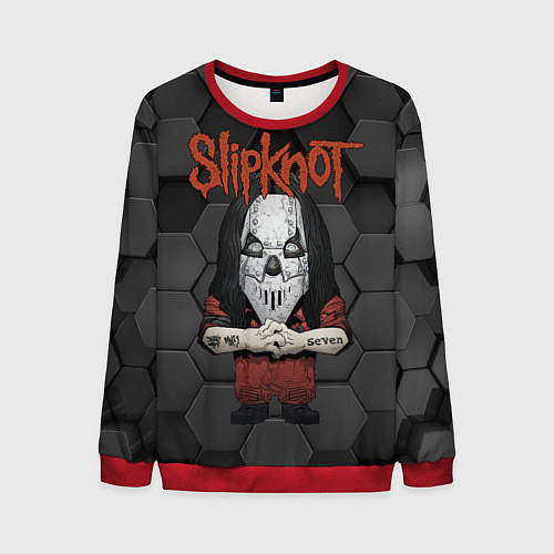 Мужской свитшот Slipknot seven art / 3D-Красный – фото 1