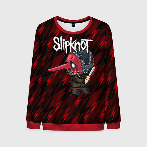 Мужской свитшот Slipknot красные молнии / 3D-Красный – фото 1