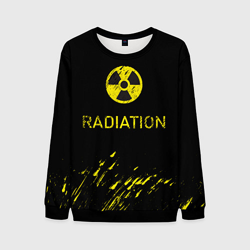 Мужской свитшот Radiation - радиационная опасность / 3D-Черный – фото 1