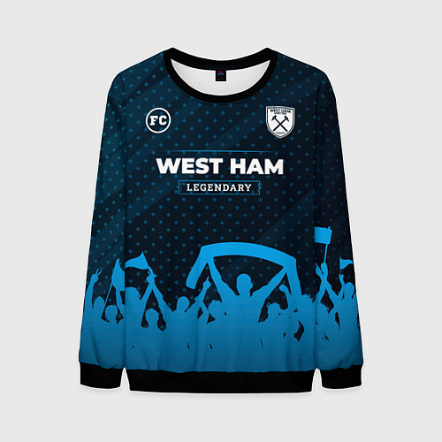 Мужской свитшот West Ham legendary форма фанатов / 3D-Черный – фото 1