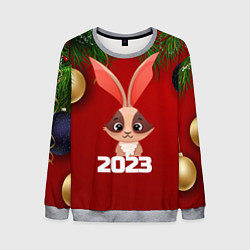Свитшот мужской Кролик 2023, цвет: 3D-меланж