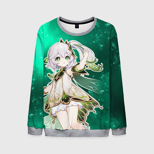 Мужской свитшот Дендро Архонт - Нахида / 3D-Меланж – фото 1