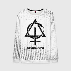 Мужской свитшот Behemoth с потертостями на светлом фоне