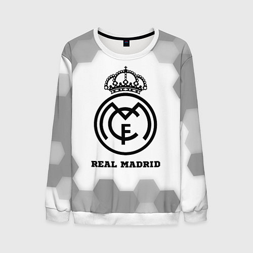 Мужской свитшот Real Madrid sport на светлом фоне / 3D-Белый – фото 1