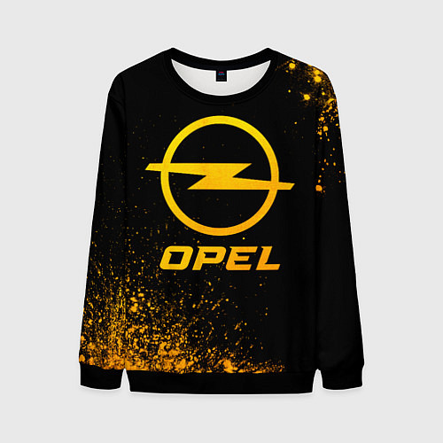 Мужской свитшот Opel - gold gradient / 3D-Черный – фото 1