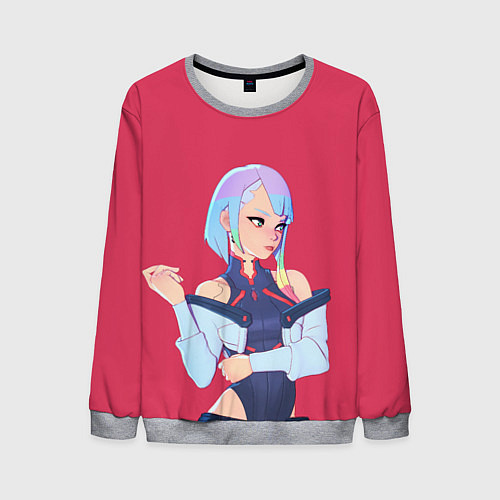 Мужской свитшот Lucy: Cyberpunk / 3D-Меланж – фото 1