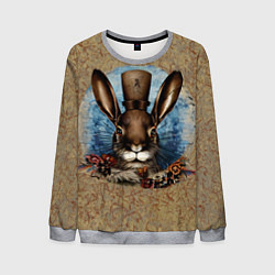 Свитшот мужской Ретро кролик, цвет: 3D-меланж