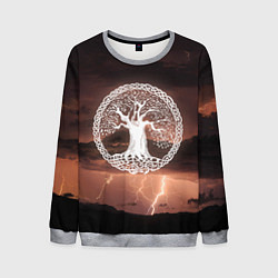 Мужской свитшот Yggdrasil white rune