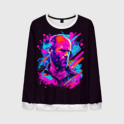 Свитшот мужской Jason Statham - pop art, цвет: 3D-белый