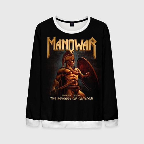 Мужской свитшот Manowar rock / 3D-Белый – фото 1