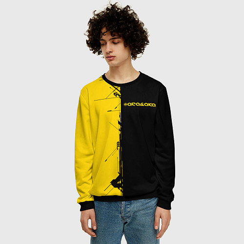 Мужской свитшот Arasaka corporation / 3D-Черный – фото 3