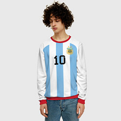 Свитшот мужской Месси Аргентина ЧМ 2022, цвет: 3D-красный — фото 2