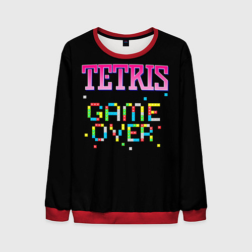 Мужской свитшот Tetris - Game Over / 3D-Красный – фото 1