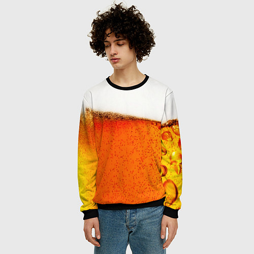 Мужской свитшот Тёмное пиво / 3D-Черный – фото 3