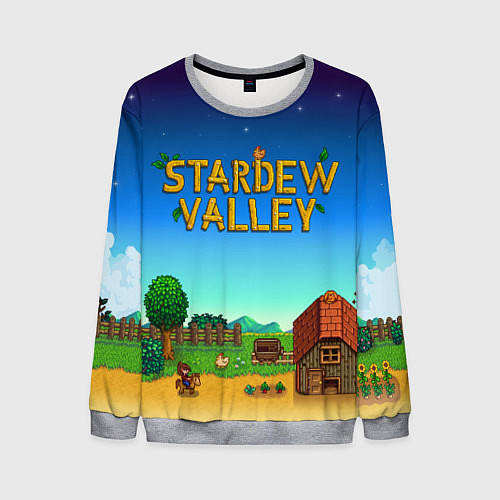 Мужской свитшот Мой дом в Stardew Valley / 3D-Меланж – фото 1
