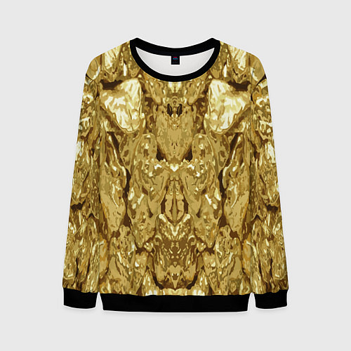 Мужской свитшот Золотая кожа / 3D-Черный – фото 1