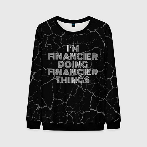 Мужской свитшот Im financier doing financier things: на темном / 3D-Черный – фото 1