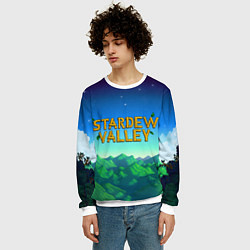 Свитшот мужской Горы Stardew Valley, цвет: 3D-белый — фото 2