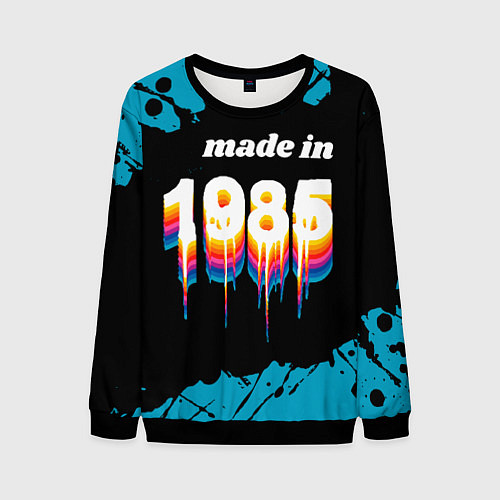 Мужской свитшот Made in 1985: liquid art / 3D-Черный – фото 1