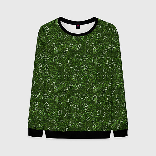 Мужской свитшот Милитари лента / 3D-Черный – фото 1