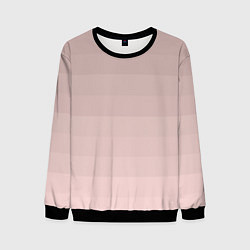 Мужской свитшот Монохромный полосатый розовато-бежевый