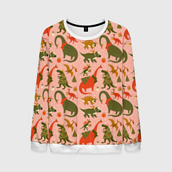 Свитшот мужской Dinosaurs with gifts, цвет: 3D-белый
