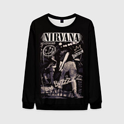 Свитшот мужской Nirvana bleach, цвет: 3D-черный