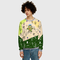 Свитшот мужской Кактус и кактусы, цвет: 3D-меланж — фото 2