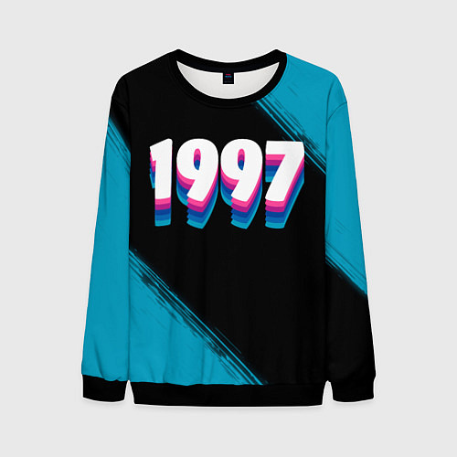 Мужской свитшот Made in 1997: vintage art / 3D-Черный – фото 1