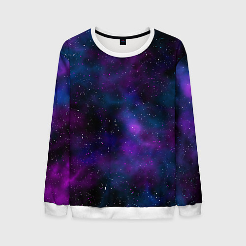 Мужской свитшот Космос с галактиками / 3D-Белый – фото 1