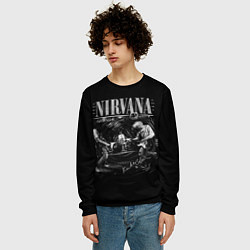 Свитшот мужской Nirvana live, цвет: 3D-черный — фото 2