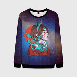 Свитшот мужской Кицунэ, цвет: 3D-черный