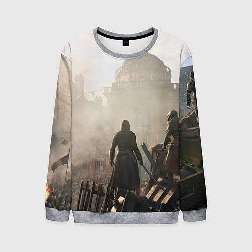 Мужской свитшот Революция ассасинов / 3D-Меланж – фото 1
