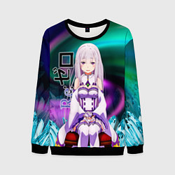 Свитшот мужской Re: Zero - Emilia, цвет: 3D-черный
