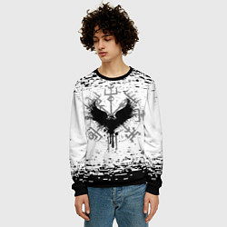 Свитшот мужской Eagle and vegvsir, цвет: 3D-черный — фото 2