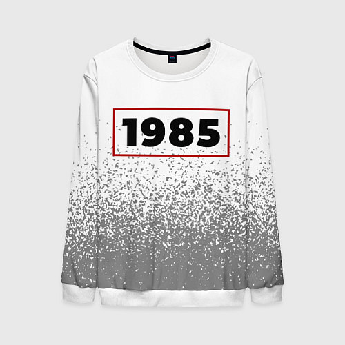 Мужской свитшот 1985 - в красной рамке на светлом / 3D-Белый – фото 1