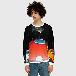 Свитшот мужской Красный член экипажа, цвет: 3D-белый — фото 2