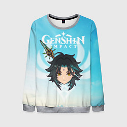 Свитшот мужской Genshin Impact - Сяо, цвет: 3D-меланж