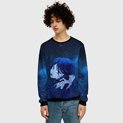 Свитшот мужской Wednesday космос, цвет: 3D-черный — фото 2