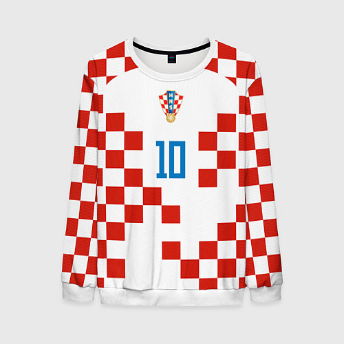 Мужской свитшот Лука Модрич форма сборной Хорватии / 3D-Белый – фото 1