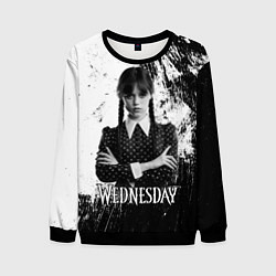 Мужской свитшот Wednesday black and white