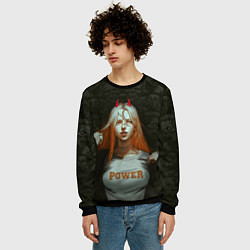 Свитшот мужской Power - Anime Chainsaw Man, цвет: 3D-черный — фото 2