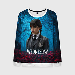 Мужской свитшот Wednesday таинственный лес
