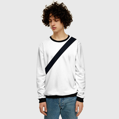 Мужской свитшот Для Автолюбителя - Ремень На Левую Сторону / 3D-Черный – фото 3