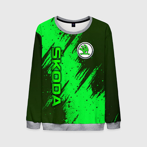 Мужской свитшот Skoda - green / 3D-Меланж – фото 1
