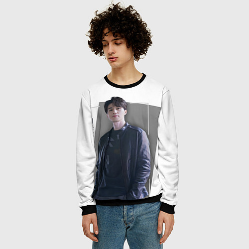 Мужской свитшот Актёр Ли Дон Ук / 3D-Черный – фото 3